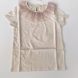 NWT Mini Boden Girl Tulle Jersey Top 7-8 years